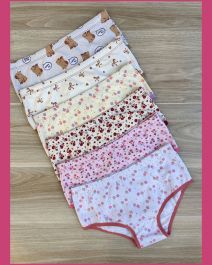 CALCINHA INFANTIL DE COTTON ESTAMPADA ELASTICO EMBUTIDO