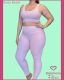 CONJUNTO FITNESS TOP E CALCA POLIAMIDA CANELADA FLEX