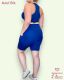 CONJUNTO FITNESS TOP COM BOJO E BERMUDA CICLISTA COM BOLSOS LATERAIS