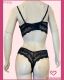 CONJUNTO TRIO DE RENDA SOUTIEN TIPO CROPPED CALCINHA CALEÇON E FIO