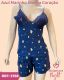 CJ BABY DOLL DE SUEDINE CANELADA COM RENDA BOJO CORTININHA