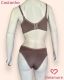 CONJUNTO TRIO TIPO TOP SEM ARO TACTEL FRANZIDO MEIO COM RENDA , FIO DUPLO E TANGA