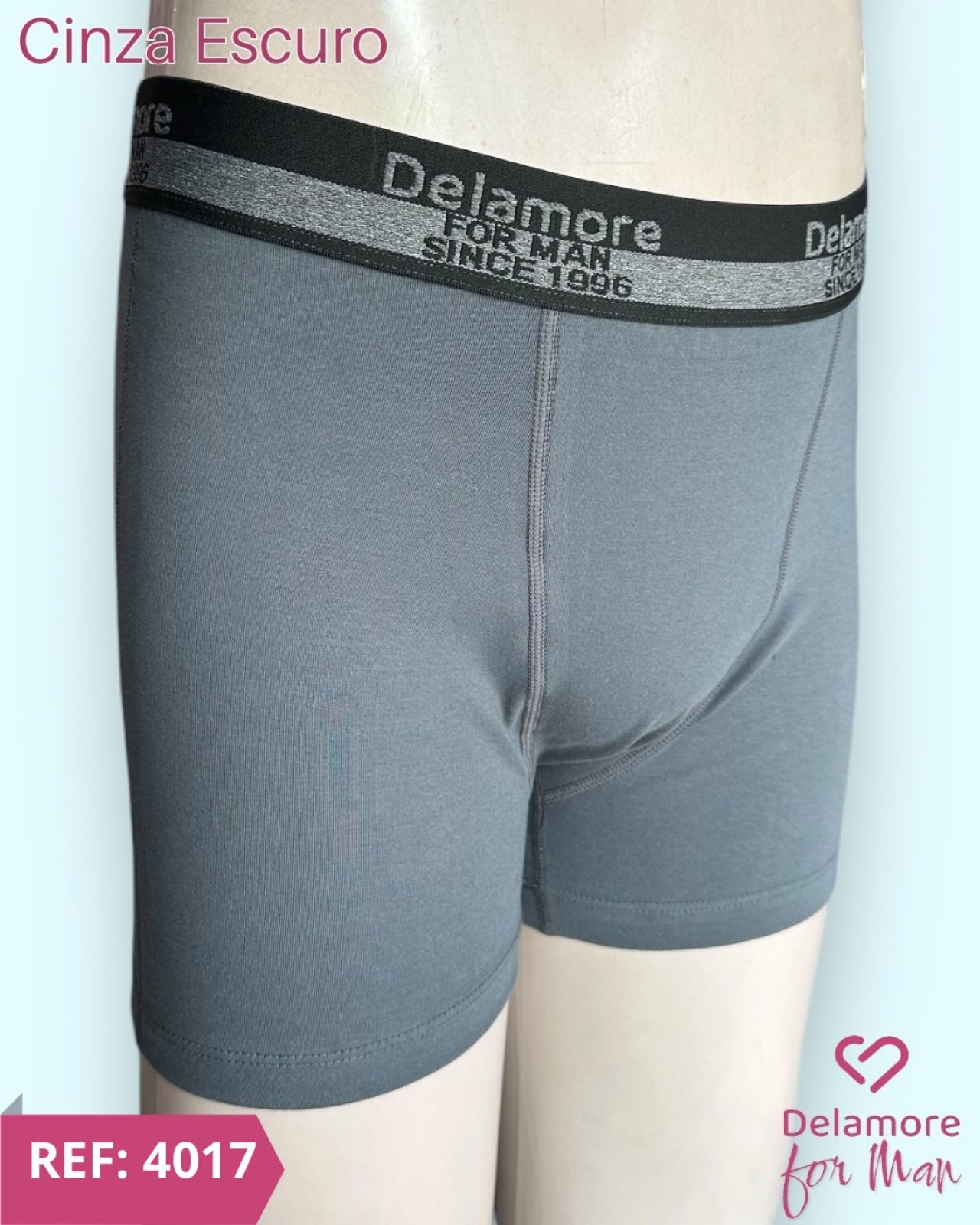 CUECA BOXER DE COTTON COM ELASTICO PERSONALIZADO