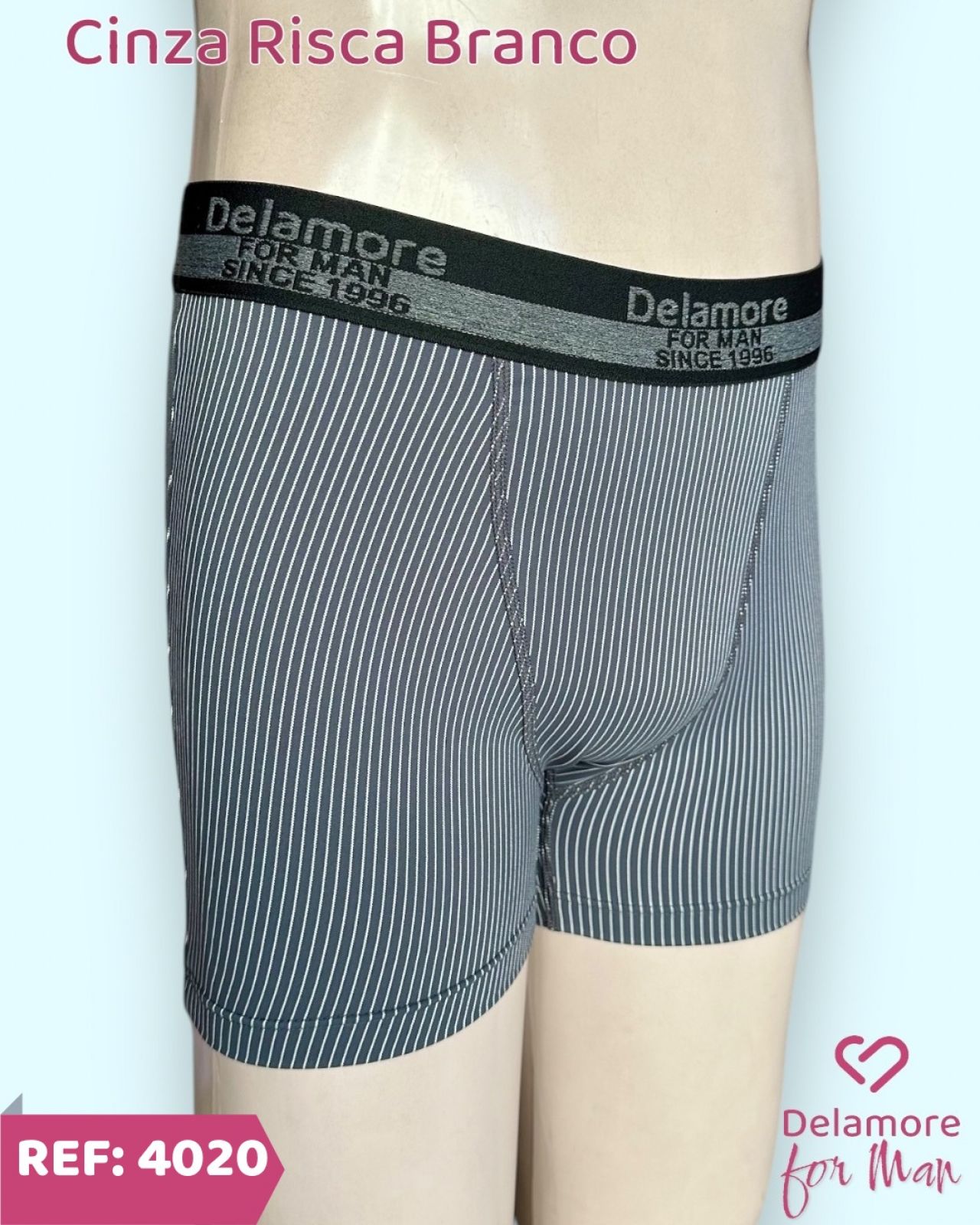 CUECA BOXER ADULTA DE TACTEL ESTAMPADA