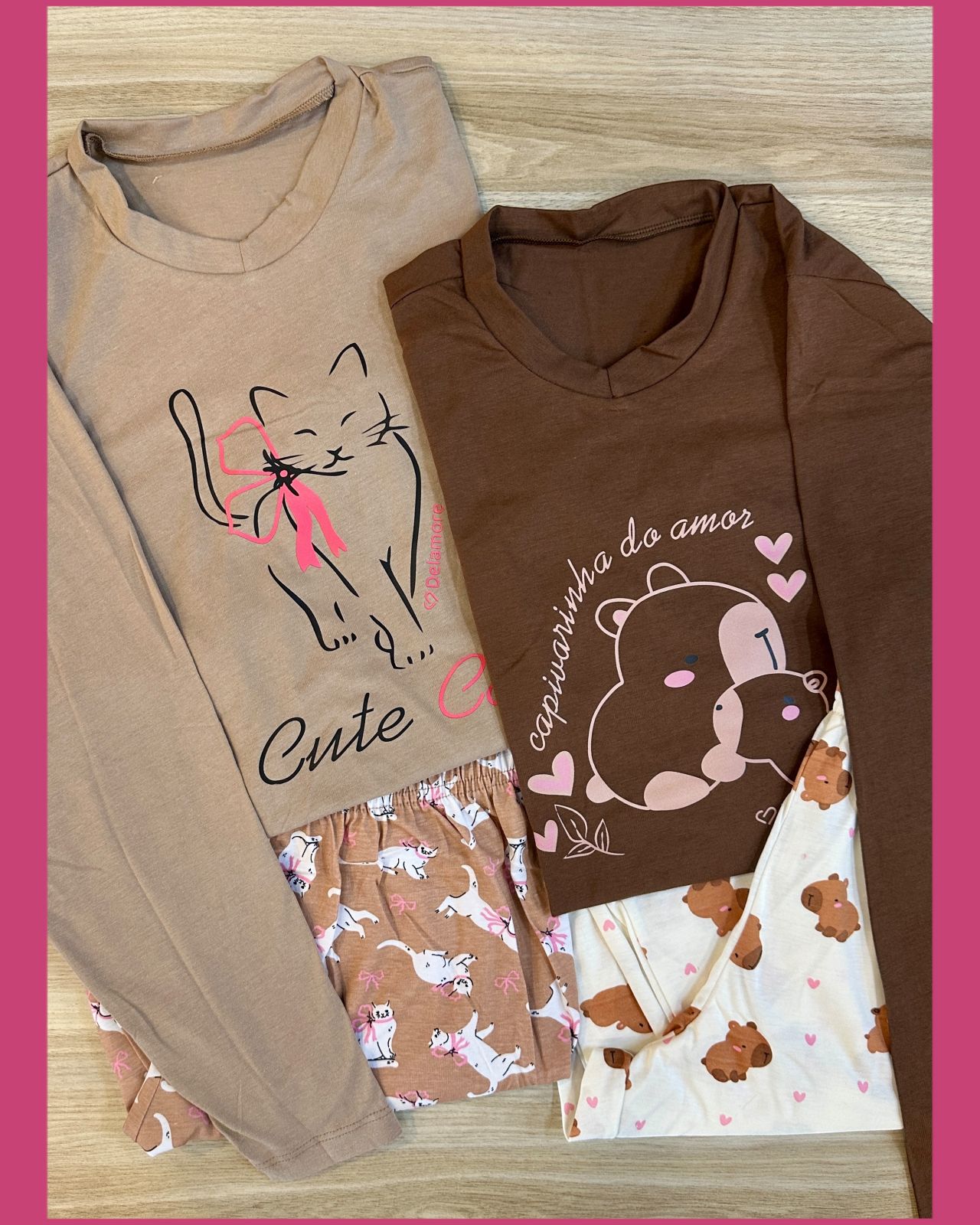 CJ. PIJAMA DE MALHA ALGODAO COMPOSE ESTAMPADO COM DTF